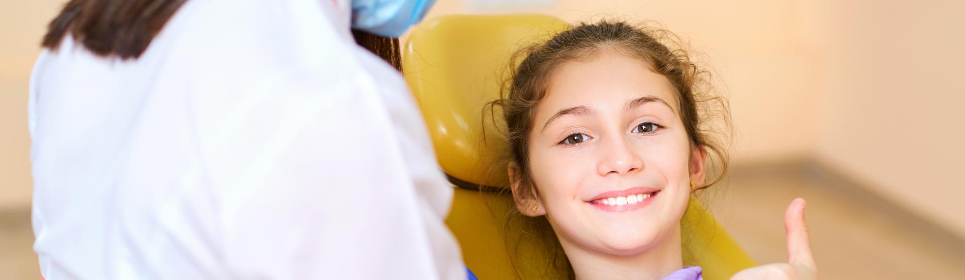 Young girl at dental clinic